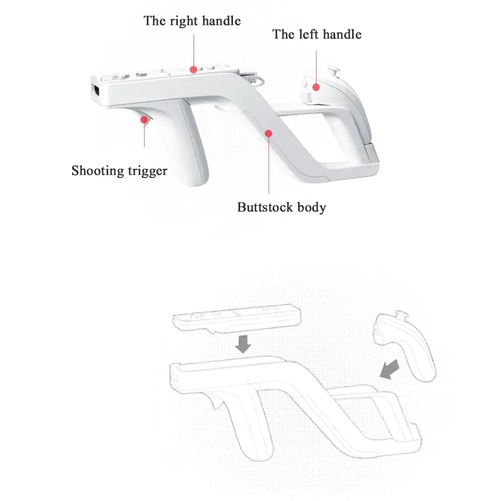 Accessory | Nintendo Wii | Genuine White Zapper Gun Game Controllers Controllers & Attachments Nintendo