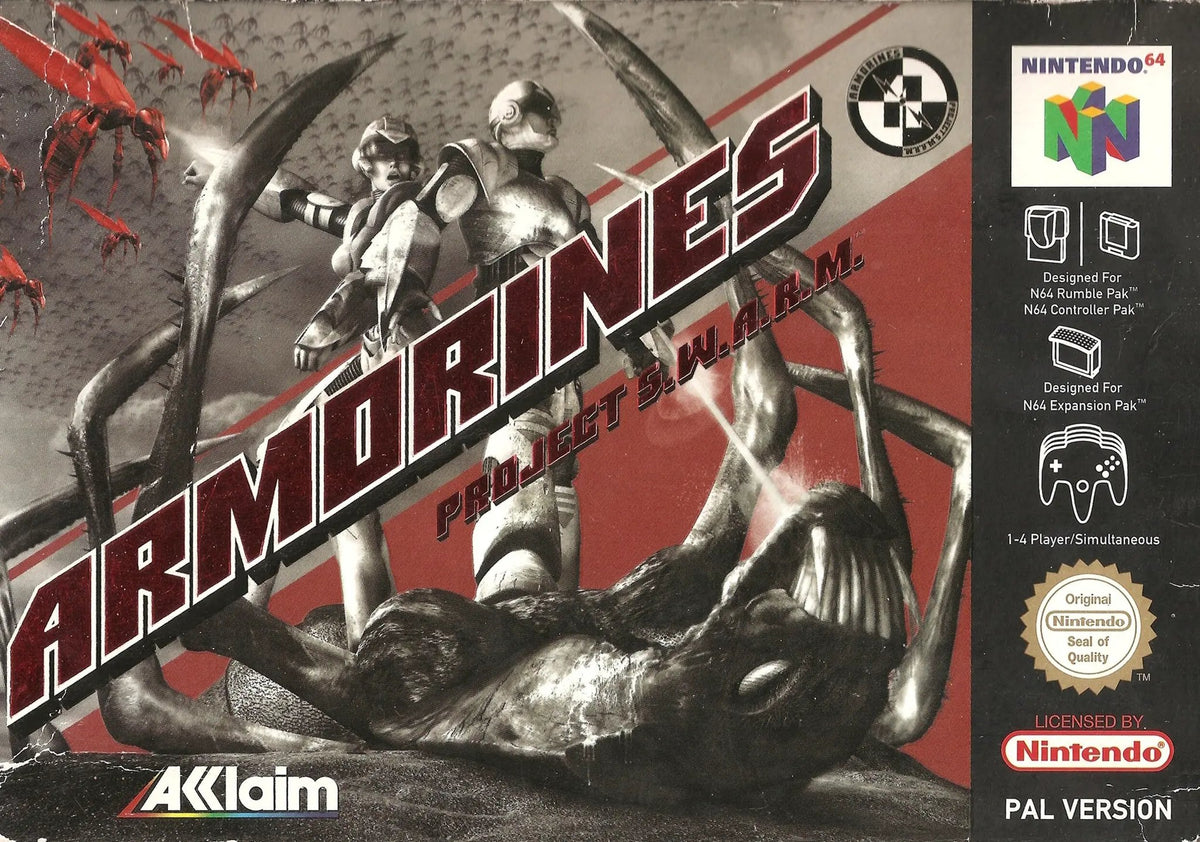 Game | Nintendo N64 | Armorines Project SWARM Physical Video Games Game Nintendo