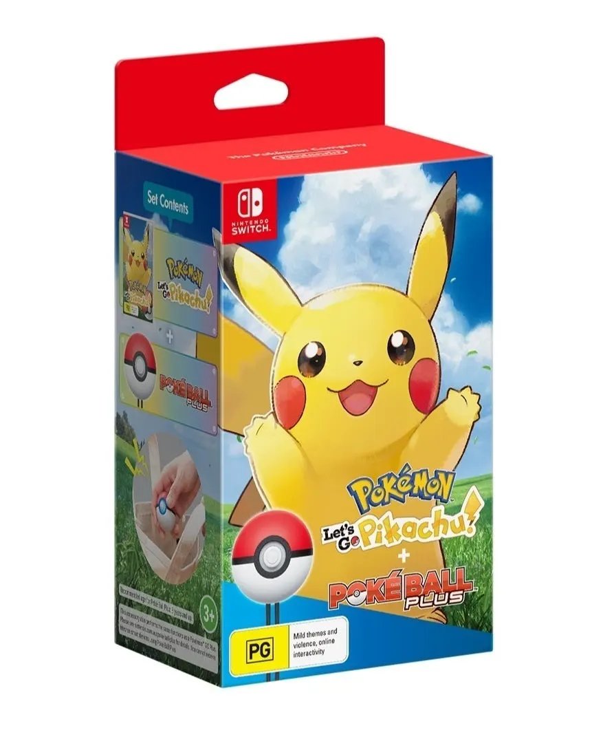 Game | Nintendo Switch | Pokemon Let's Go Pikachu! + Pokeball Plus Physical Video Games Game Nintendo