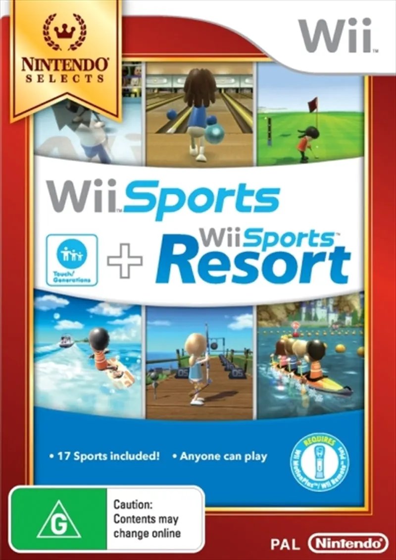 Game | Nintendo Wii | Wii Sports & Wii Sports Resort Physical Video Games Game Nintendo