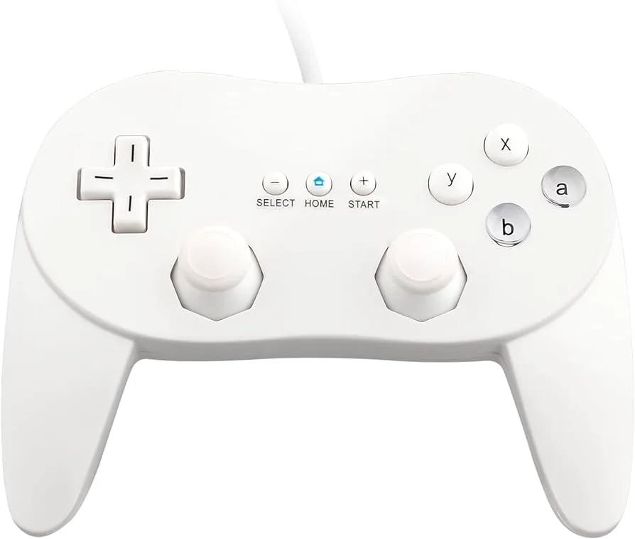 Controller | Nintendo | Wii Classic Pro White Controller Game Controllers Controllers & Attachments Nintendo