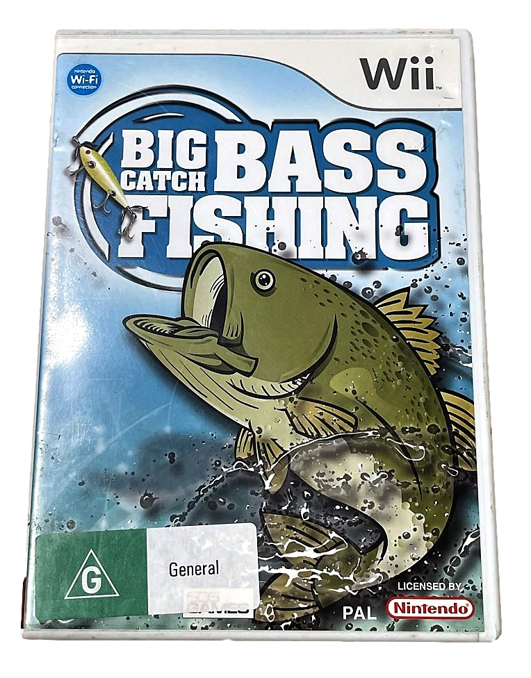 Game | Nintendo Wii | Big Catch Bass Fishing Physical Video Games Game Nintendo