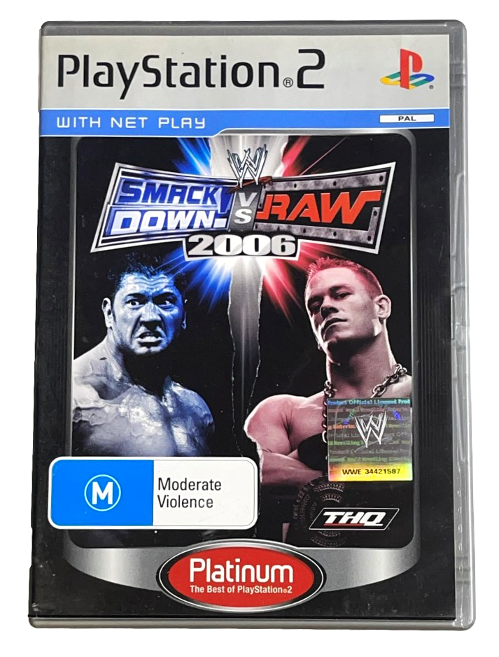 Game | Sony PlayStation PS2 | SmackDown Vs Raw 2006 (Platinum) Physical Video Games Game Sony