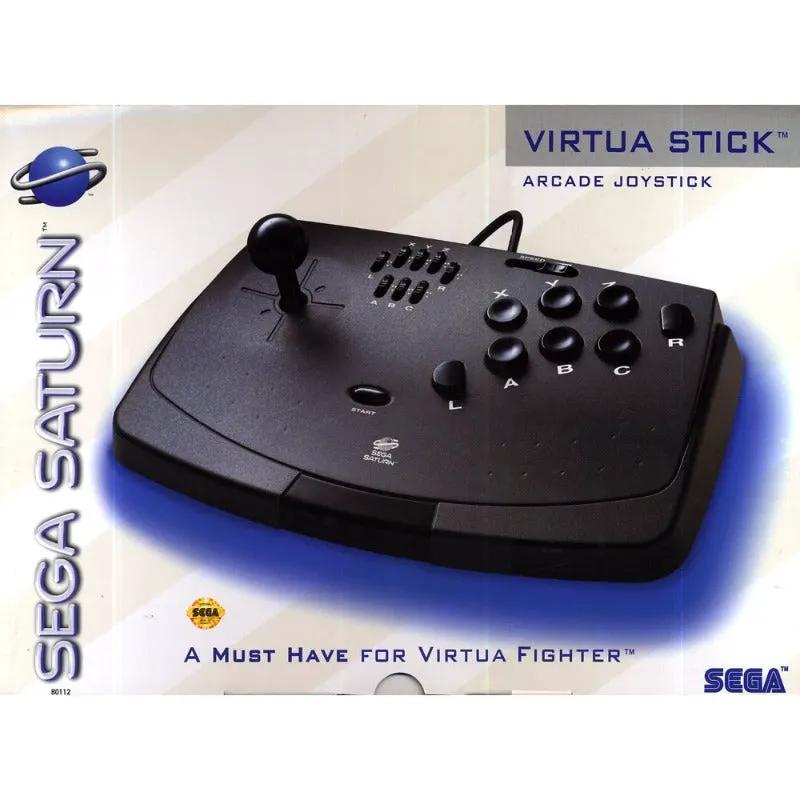Controller | Sega Saturn | Black Virtua Stick Joystick MK-80112 Joystick Controllers Controllers & Attachments Sega