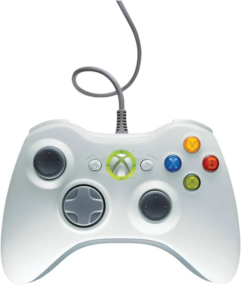 Controller | Xbox 360 | Genuine White Wired Controller Gaming Pads Controllers & Attachments RetroSales.com.au