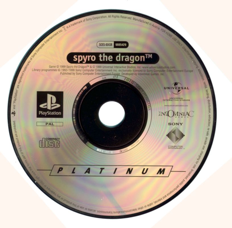 Game | Sony PlayStation PS1 | Spyro The Dragon (Platinum)