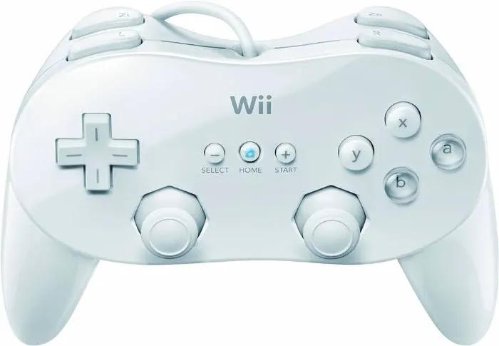 Controller | Nintendo | Wii Classic Pro White Controller Game Controllers Controllers & Attachments Nintendo