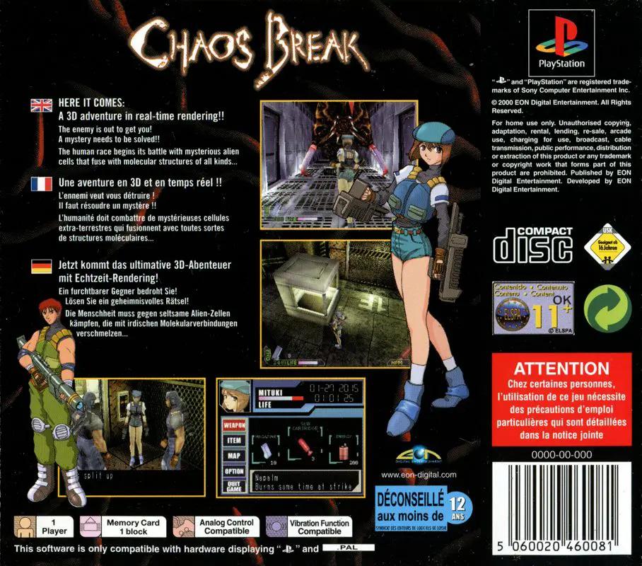 Game | Sony PlayStation PS1 | Chaos Break Physical Video Games Game Sony
