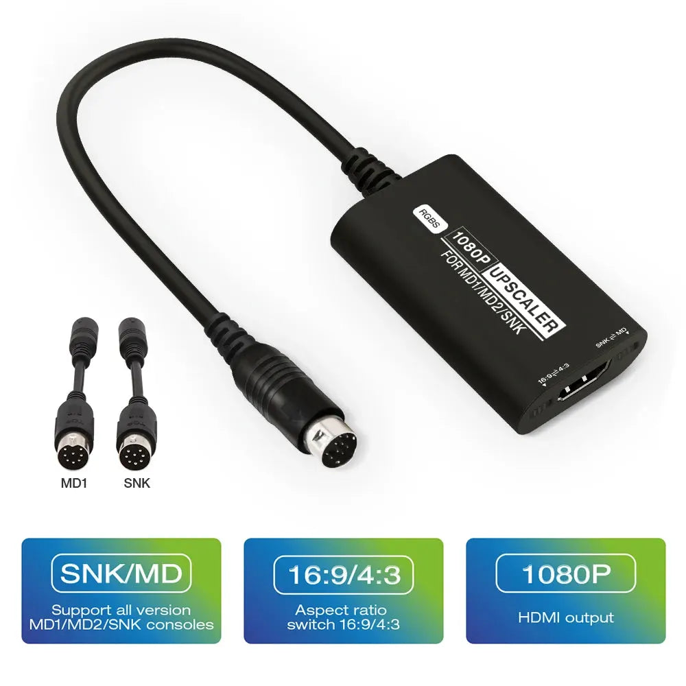 Accessory | Sega Mega Drive Master System SNK | HDMI adapter Home Game Console Accessories Accessory Sega