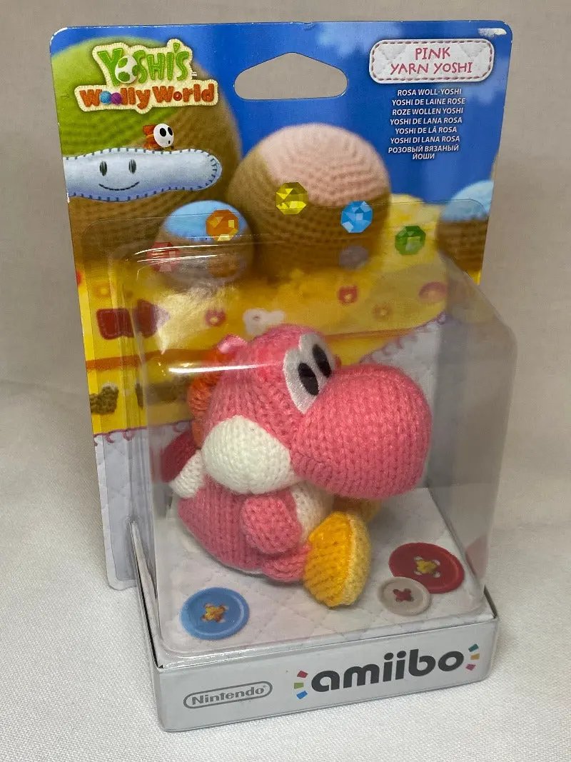 Accessory | Nintendo | Amiibo Yoshi's Woolly World Green + Pink Home Game Console Accessories Accessory Nintendo