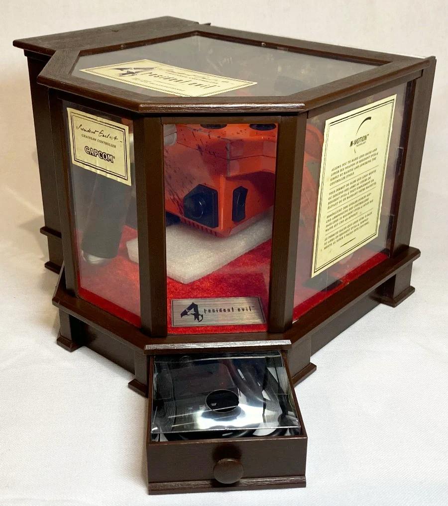 Game | Sony PlayStation PS2 | Resident Evil 4 Game + Orange Chainsaw Controller Boxed