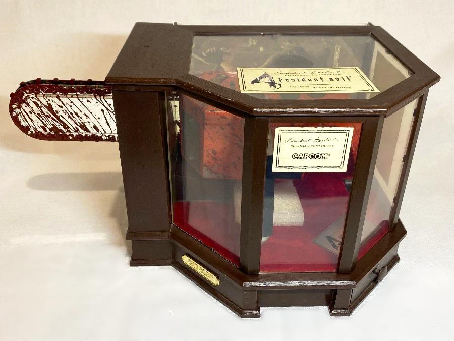 Game | Sony PlayStation PS2 | Resident Evil 4 Game + Orange Chainsaw Controller Boxed