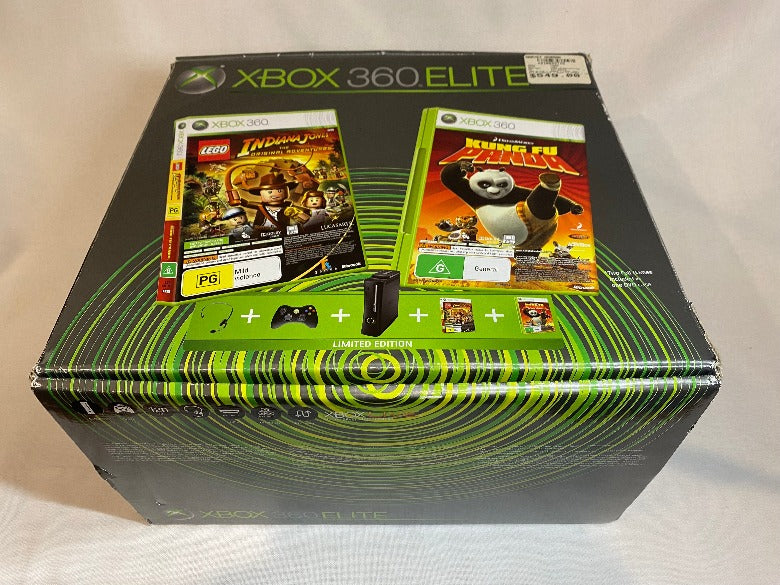 Console | Xbox 360 Elite | Boxed Console With Lego Indiana Jones and Kung-Fu Panda