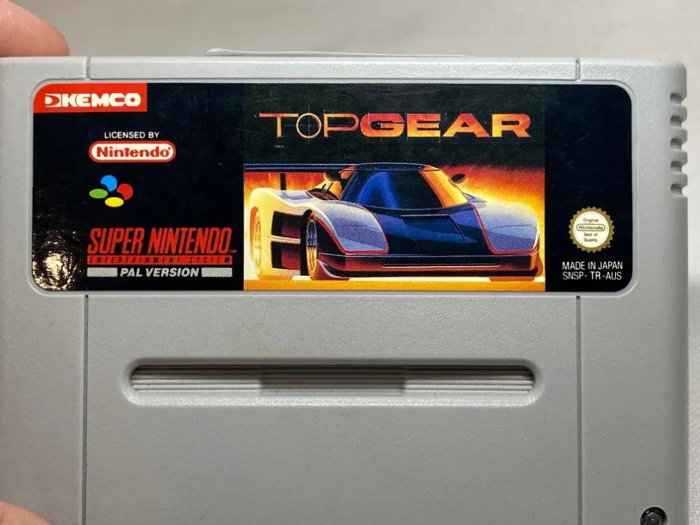 Game | Super Nintendo SNES | Top Gear Physical Video Games Game Nintendo
