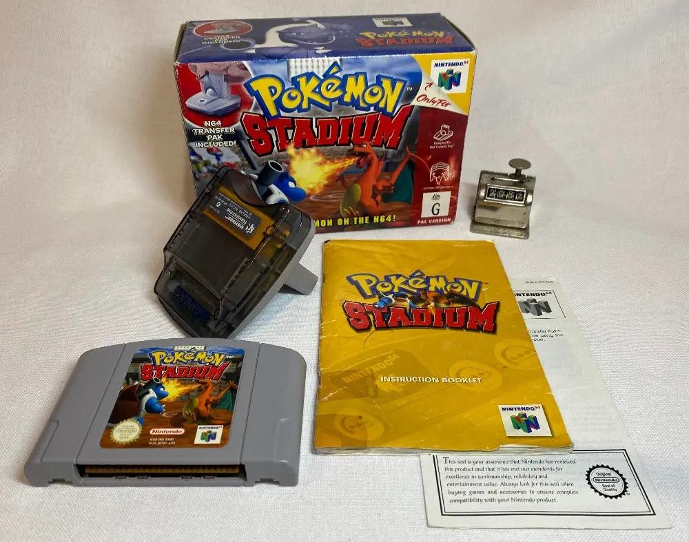 Game | Nintendo N64 | Pokemon Stadium Big Box Transfer Pak Physical Video Games Game Nintendo