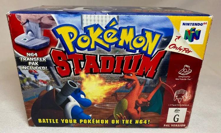 Game | Nintendo N64 | Pokemon Stadium Big Box Transfer Pak Physical Video Games Game Nintendo