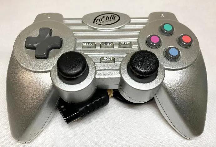 Controller | Sony PlayStation PS1 PS2 | Tru-Blu Honey Bee Silver Controller Video Game Console Accessories Controllers & Attachments Sony