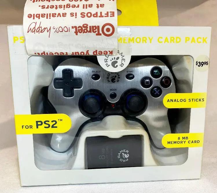 Controller | PlayStation PS2 | Sealed Pro Gamer Controller + Memory Card Pack Video Game Console Accessories Controllers & Attachments Sony
