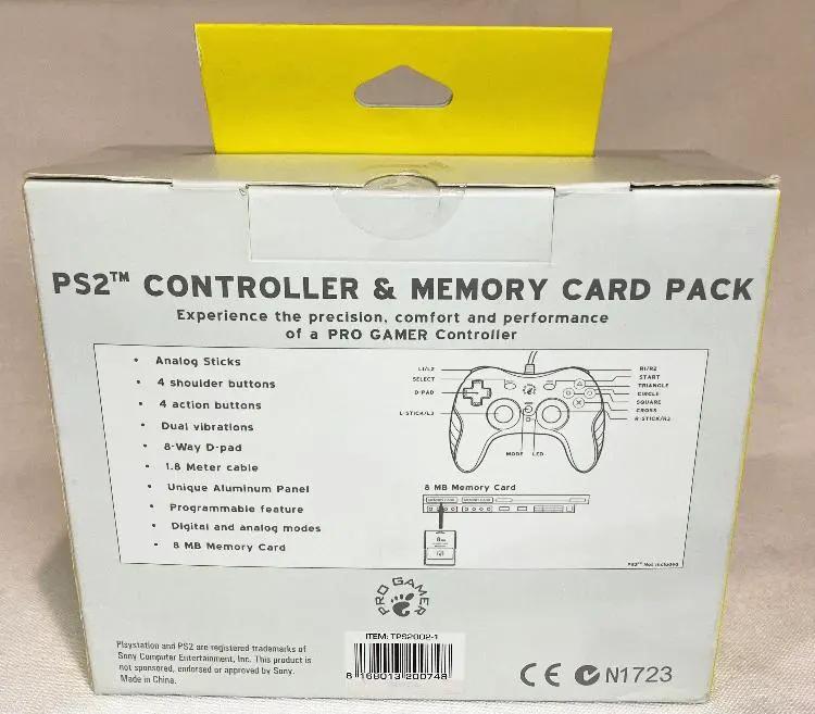 Controller | PlayStation PS2 | Sealed Pro Gamer Controller + Memory Card Pack Video Game Console Accessories Controllers & Attachments Sony