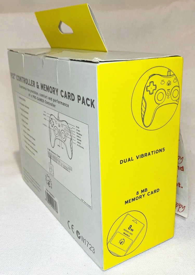 Controller | PlayStation PS2 | Sealed Pro Gamer Controller + Memory Card Pack