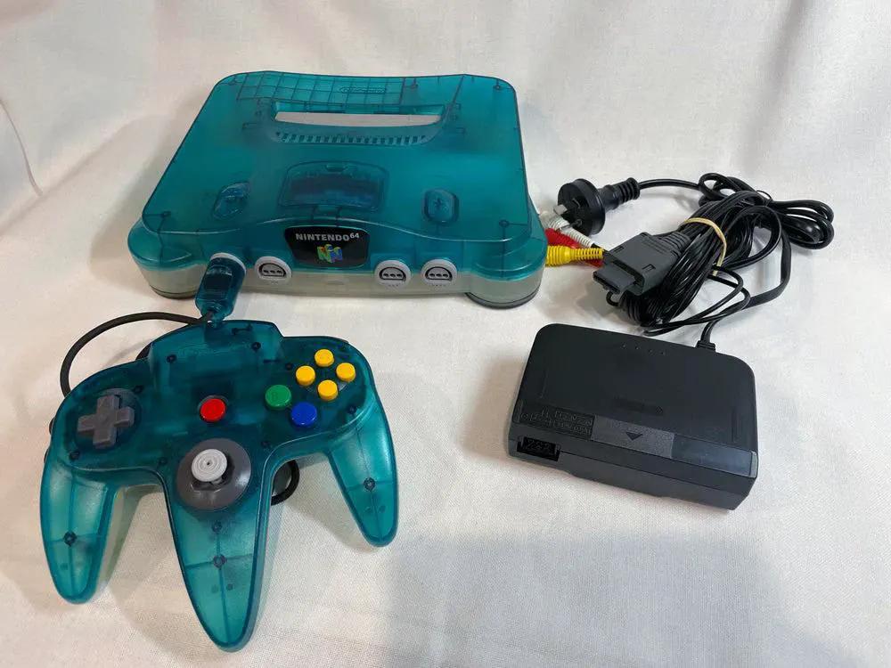 Console | Nintendo 64 | Ice Blue Funtastic N64 Console Japan Video Game Consoles Console Nintendo