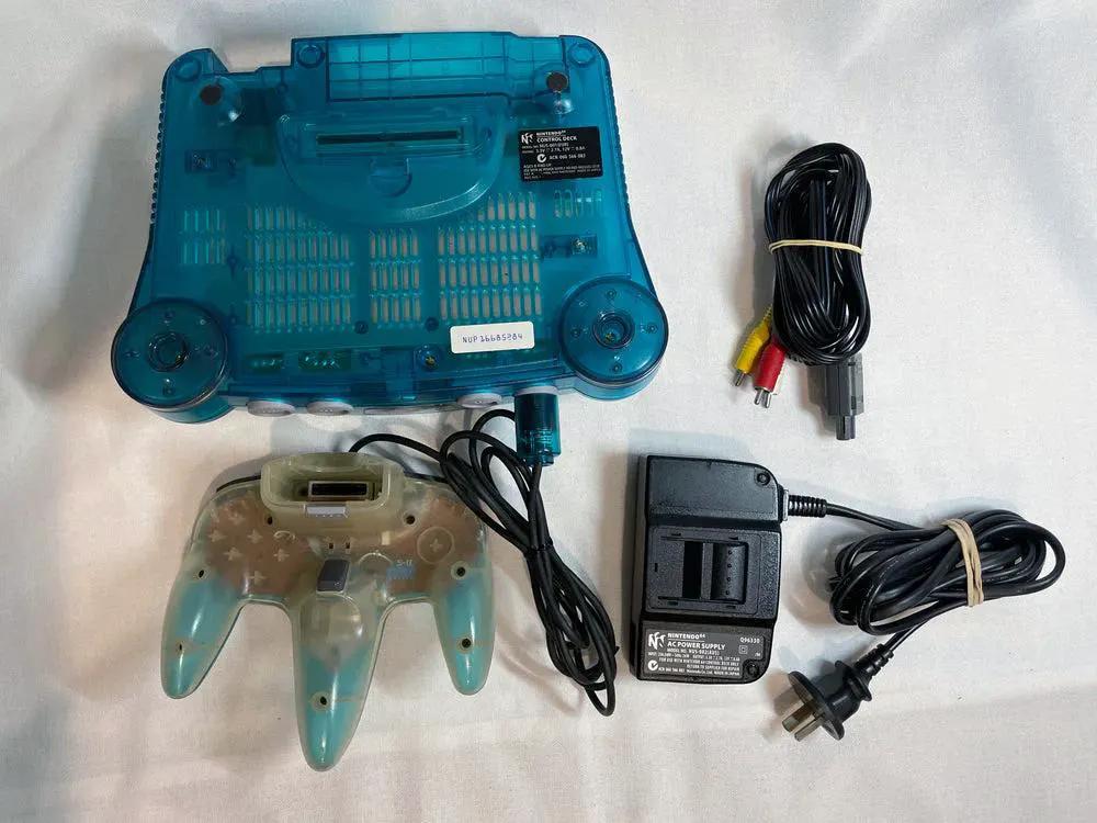 Console | Nintendo 64 | Ice Blue Funtastic N64 Console PAL Video Game Consoles Console Nintendo