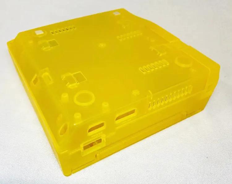 Accessory | Sega Dreamcast | Aftermarket Console Case Clear Yellow Home Game Console Accessories Accessory Sega