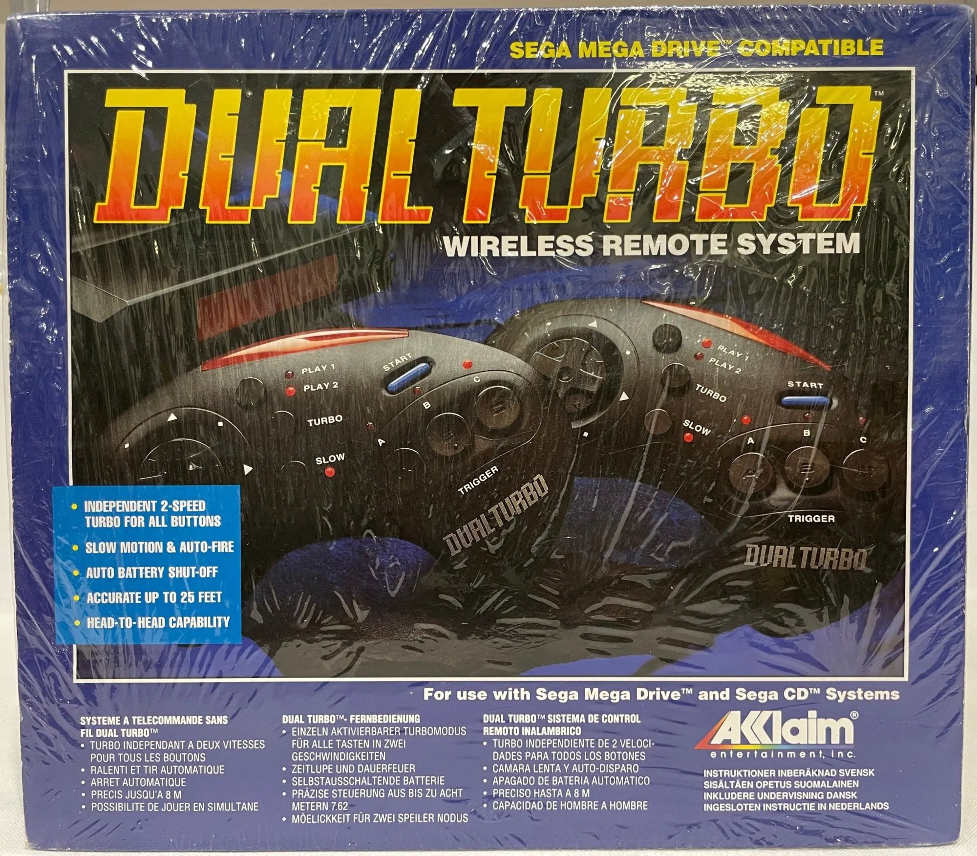 Controller | Sega Mega Drive Dual Turbo Wireless Remote Video Game Console Accessories Controllers & Attachments Acclaim