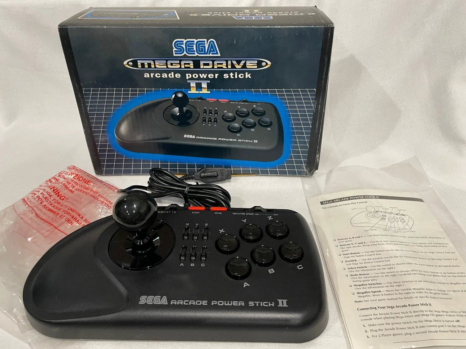 Controller | Sega Mega Drive | Boxed Arcade Power Stick II 2 MK-1627-50 Video Game Console Accessories Controllers & Attachments Sega
