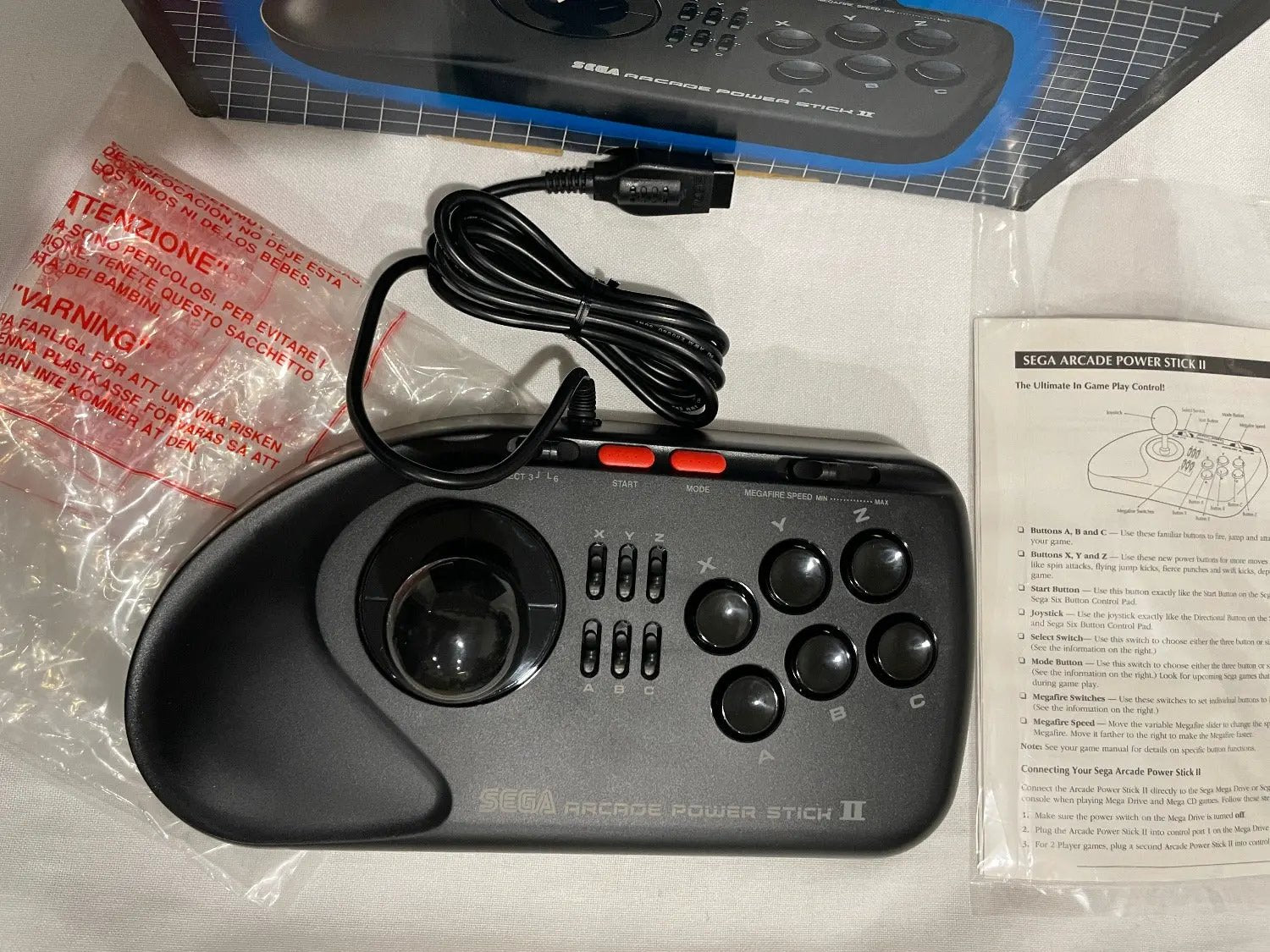 Controller | Sega Mega Drive | Boxed Arcade Power Stick II 2 MK-1627-50 Video Game Console Accessories Controllers & Attachments Sega