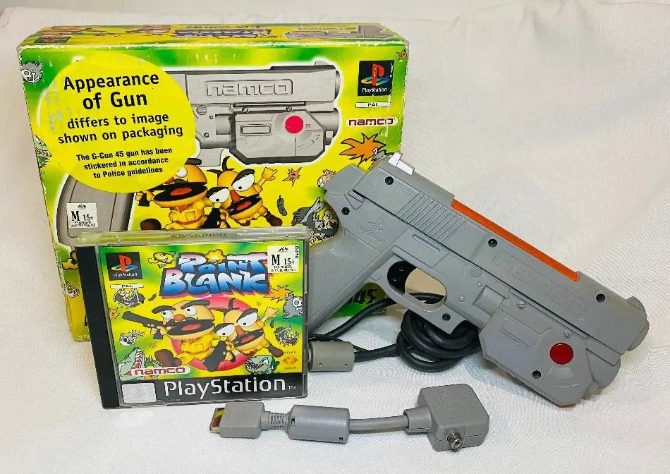 Controller | Sony PlayStation PS1 | Boxed Point Blank + G-Con45 Video Game Software Controllers & Attachments Sony