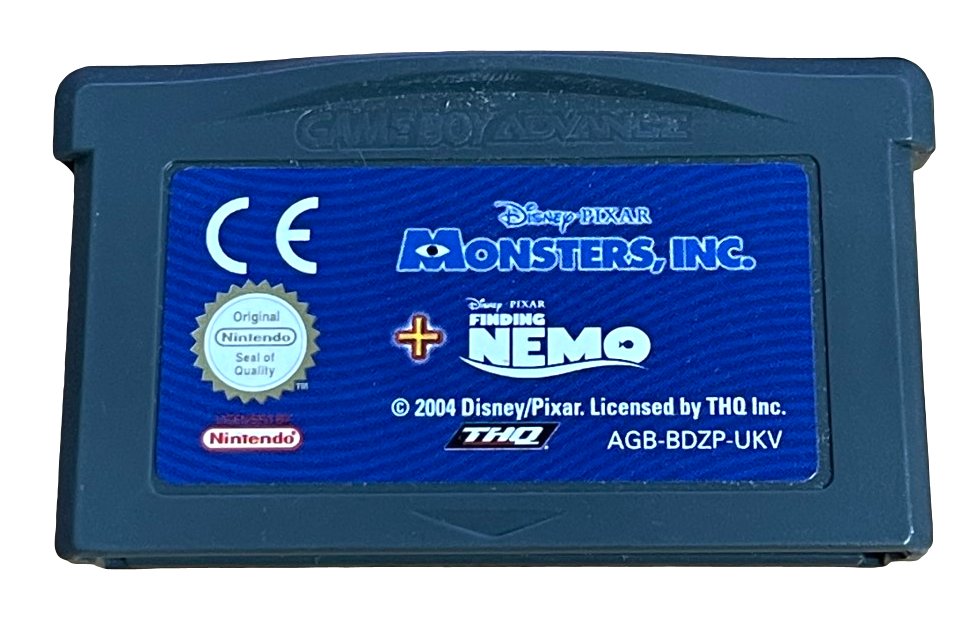 Game | Nintendo Game Boy Advance GBA | Monsters, Inc. + Finding Nemo Physical Video Games Game Nintendo