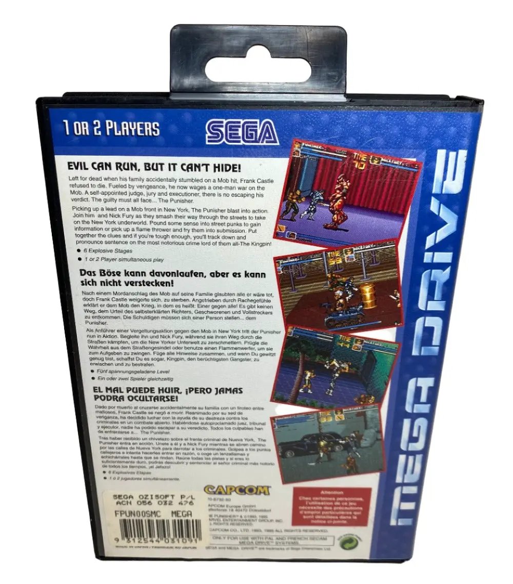 Game | Sega Mega Drive | The Punisher Physical Video Games Game Sega
