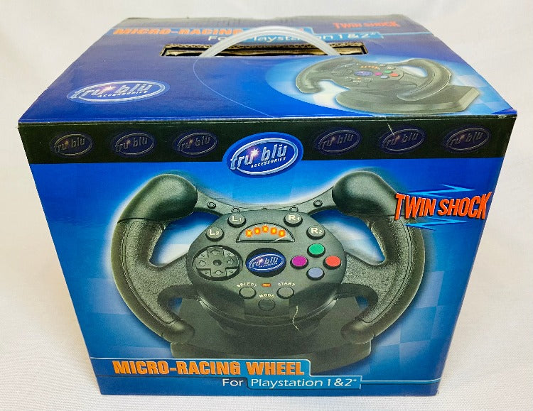 Controller Sony PlayStation PS1 PS2 Boxed Tru-Blu Micro-Racing Whe
