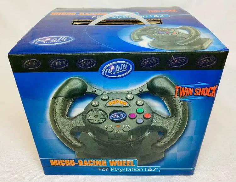 Controller | Sony PlayStation PS1 PS2 | Boxed Tru-Blu Micro-Racing Wheel Video Game Console Accessories Controllers & Attachments Sony
