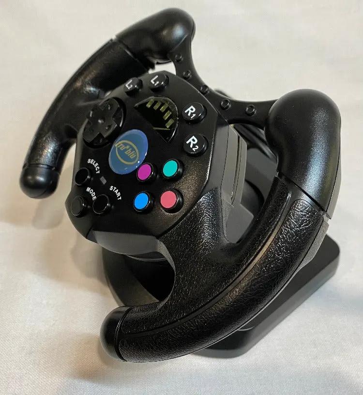 Controller | Sony PlayStation PS1 PS2 | Boxed Tru-Blu Micro-Racing Wheel Video Game Console Accessories Controllers & Attachments Sony