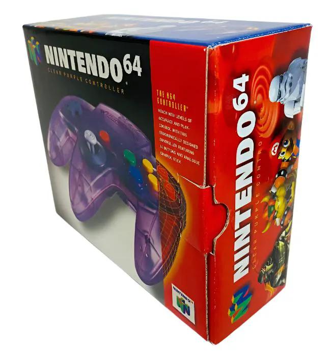 Controller | Nintendo N64 | Atomic Purple Boxed Controller Video Game Console Accessories Controllers & Attachments Nintendo