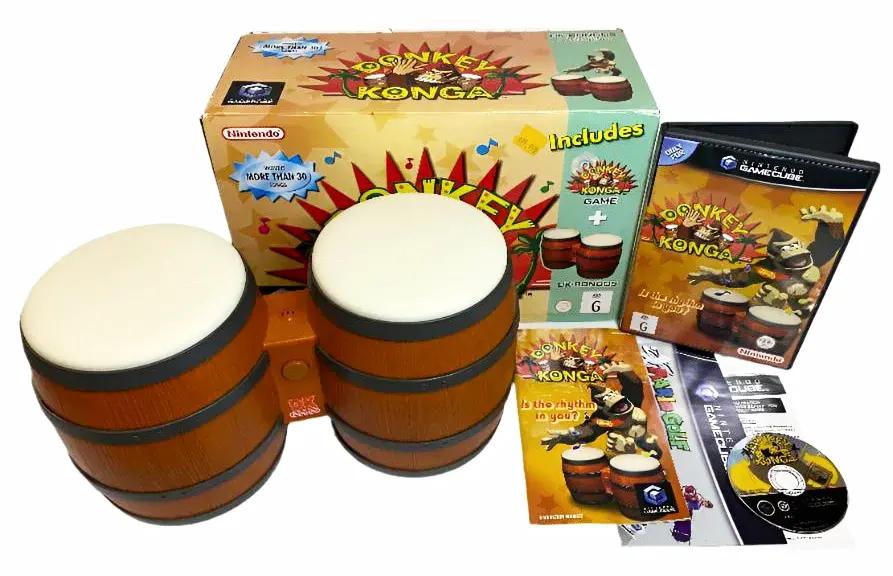Donkey Konga GameCube Game (Renewed) - Rhythm Bongo Game With Classic Tunes