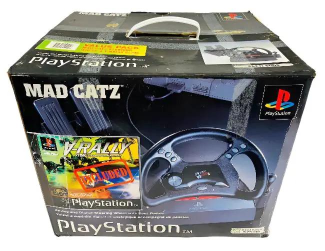 Accessory | PlayStation PS1 | Mad Catz Racing Wheel Video Game Console Accessories Controllers & Attachments Sony
