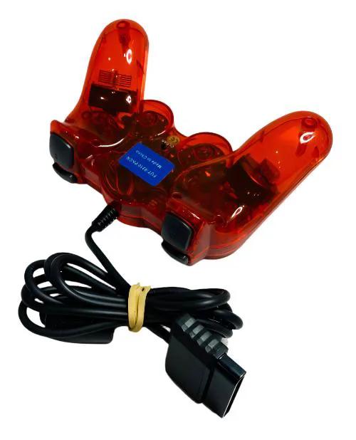 Controller | PlayStation PS1 | Aftermarket Red 'F' Controller Video Game Console Accessories Controllers & Attachments Sony