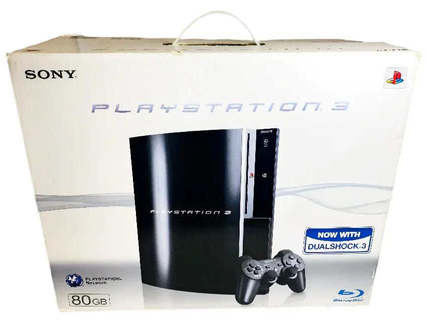 Console | PlayStation PS3 | Boxed FAT 80GB Black Set Video Game Consoles Console Sony