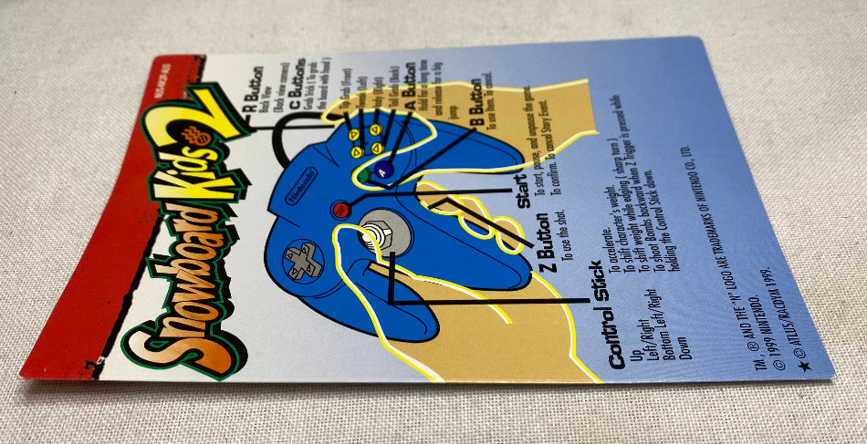 Manual | Nintendo N64 | Snowboard Kids 2 Instruction Card