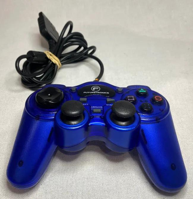 Controller | Sony PlayStation PS2 | Futuretronics Clear Blue Controller Game Controllers Controllers & Attachments Sony