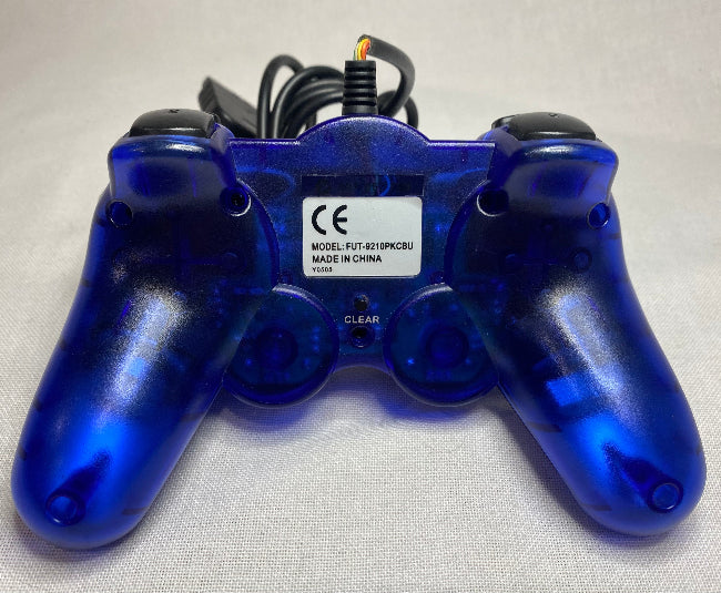 Controller | Sony PlayStation PS2 | Futuretronics Clear Blue Controller
