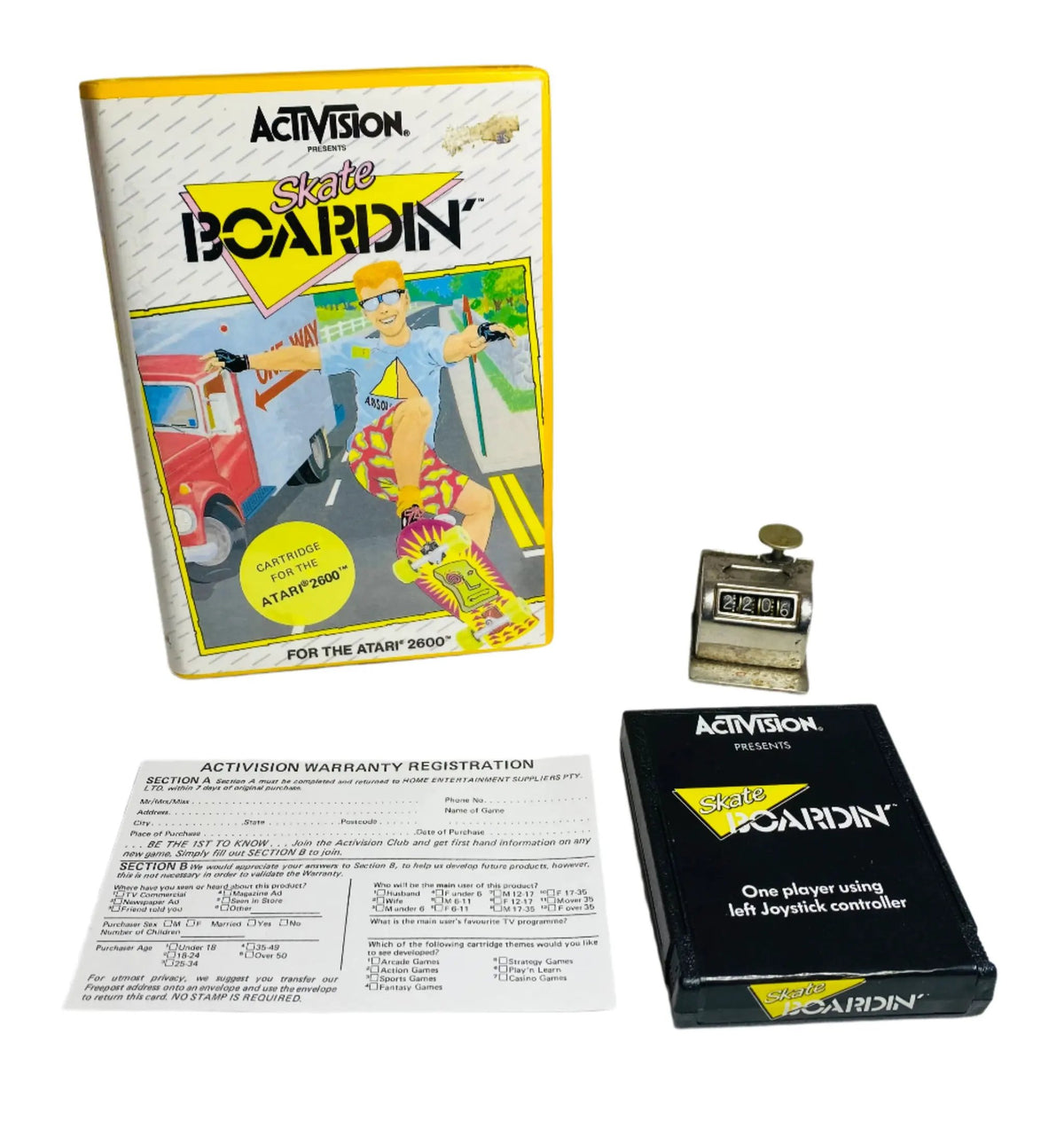 Game | Atari 2600 | Skate Boardin' A Radical Adventure Physical Video Games Game Atari