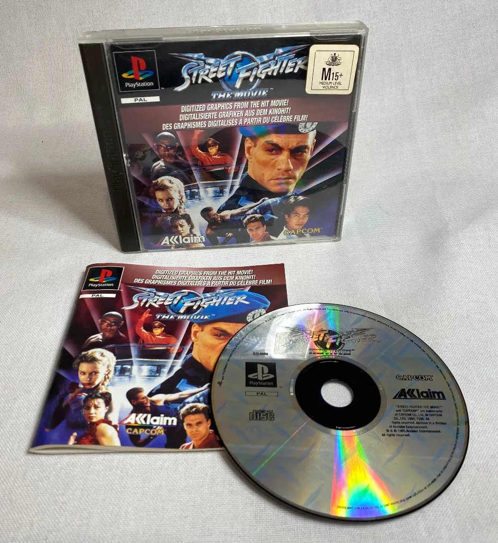 Game | PlayStation PS1 | Street Fighter: The Movie Physical Video Games Game Sony