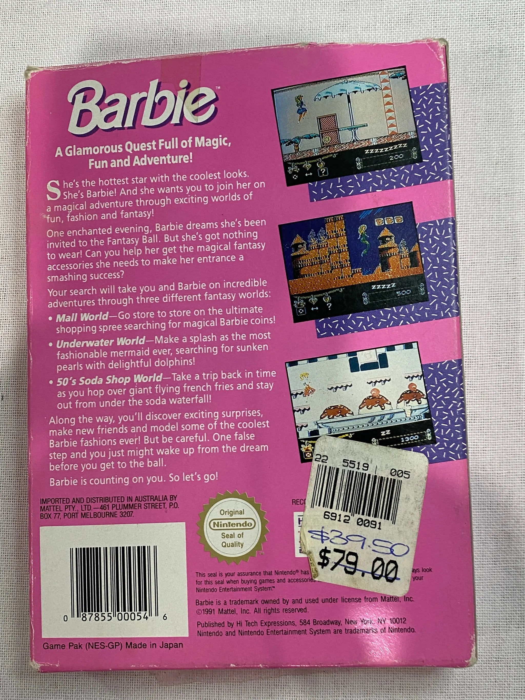 Game | Nintendo NES | Barbie Physical Video Games Game Nintendo