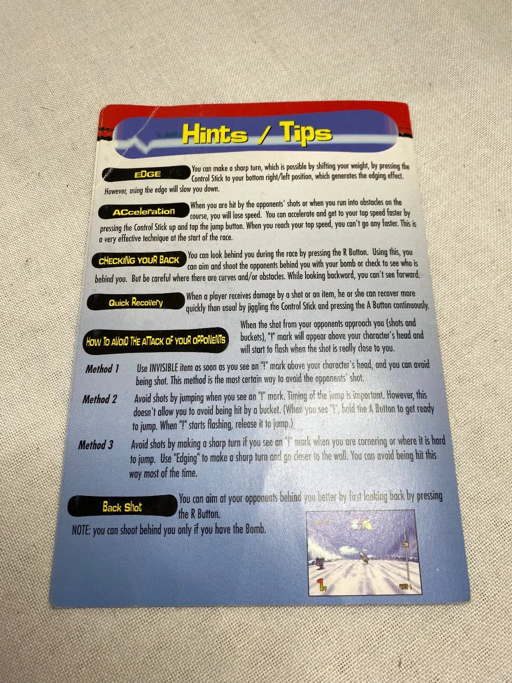 Manual | Nintendo N64 | Snowboard Kids 2 Instruction Card Video Game Software Manual Nintendo
