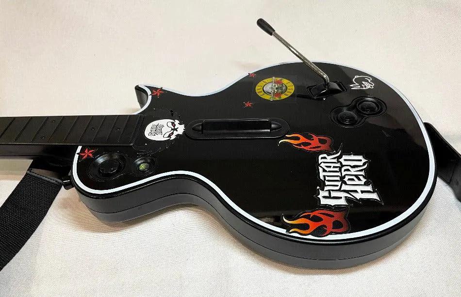 Controller | Microsoft Xbox 360 | Gibson Black Guitar Hero Guitar Game Controllers Controllers & Attachments Microsoft