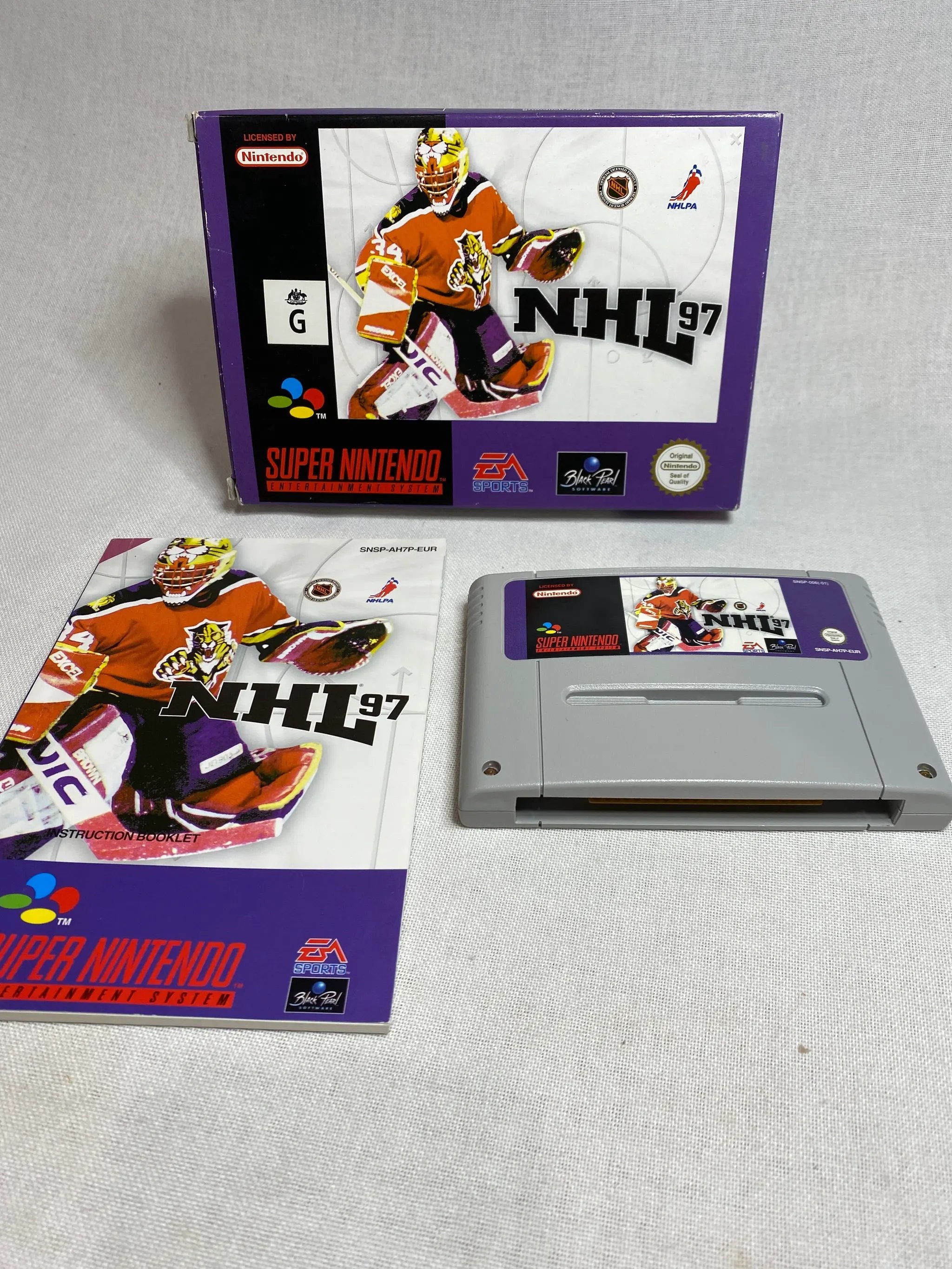 Game | Super Nintendo SNES | NHL 97 Physical Video Games Game Nintendo